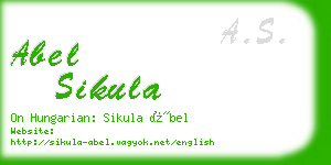 abel sikula business card